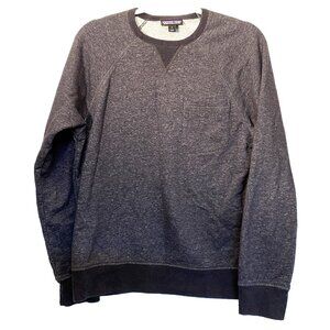 Patagonia Women's‎ S DAILY Crew Neck Slub Sweatshirt Chest Pocket Heather Grey
